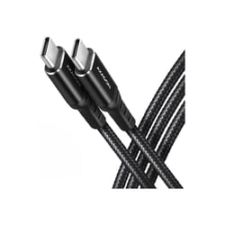 USB kabelis Axagon USB-C - USB-C, 2.0, PD 60W, 1m, melns