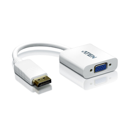 Video adapteris Aten DisplayPort 1.2a - VGA, balts