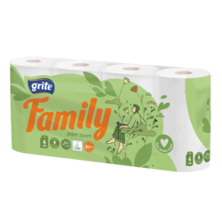 Virtuves dvielis Grite Family, balti, 2 slāņi, 14.9 m, 4 ruļļi/iep.