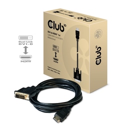 Video kabelis Club3D DVI-D (24+1) - HDMI 1.4, 2m, melns