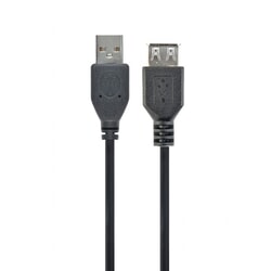 USB kabelis Gembird USB-A, 2.0, pagarinātājs, 75cm, melns