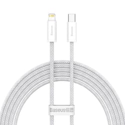 USB kabelis Baseus USB-C - Lightning, PD 20W, 1m, balts
