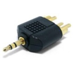 Audio adapteris Gembird 3.5mm - 2xRCA, melns