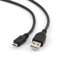 USB kabelis Gembird USB-A - Micro USB, 2.0, 30cm, melns