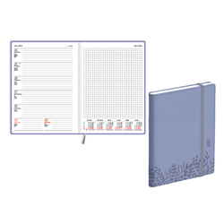 Plānotājs Quadro Soft, mākslīgā āda, gaiši zils (20370416)