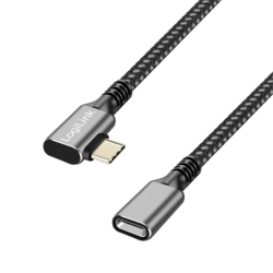 USB kabelis Logilink USB-C, 3.2 Gen 1, pagarinātājs, PD 100W,  2m, pelēks