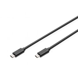USB kabelis Digitus USB-C - USB-C, 2.0, 15W, 3m, melns