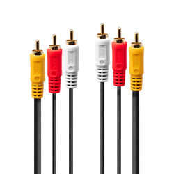 Audio kabelis Lindy 3xRCA - 3xRCA, 1m, melns