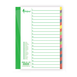 Dokumentu atdalītāji, 20 krāsas, A4, Forpus