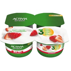 Jogurts ar zemenēm, Activia, 4 x 120g