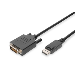 Video kabelis Digitus DisplayPort 1.1a - DVI-D (24+1), 2m, melns