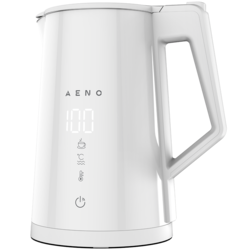Elektriskā tējkanna AENO Smart EK8S, 2200W, 1.7L, nerūsējoša tērauda/plastmasas, balta