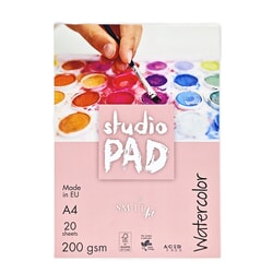 Akvareļu albums A4, 20 lapas, 200g/m², SMLT