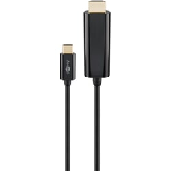 Video kabelis Goobay USB-C 3.1 - HDMI, 1.8m, melns