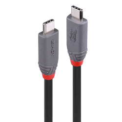 USB kabelis Lindy USB-C - USB-C, 4 Gen 3x2, PD 240W, 8K60Hz, 80cm, melns