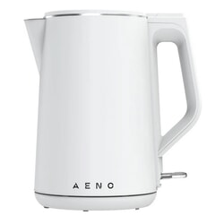 Elektriskā tējkanna AENO EK2, 2200W, 1.5L, nerūsējoša tērauda/plastmasas, balta
