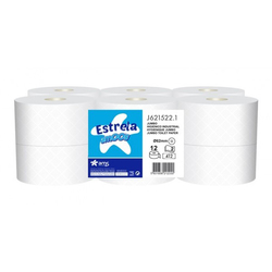 Tualetes papīrs Amoos Premium, Mini Jumbo, T2, 2 slāņi, 175 m, 12 ruļļi/iepak.