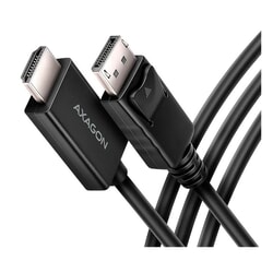Video kabelis Axagon DisplayPort 1.4 - HDMI 2.0b, 1.8m, melns
