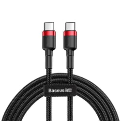 USB kabelis Baseus USB-C - USB-C, 2.0, 3A, 1m, melns