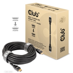 Video kabelis Club3D HDMI - HDMI 2.0, ar Ethernet, 10m, melns