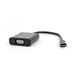 Video adapteris Gembird USB-C 3.1 - VGA, 15 cm, melns