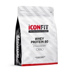 Sūkalu proteīns 80, zemeņu, Iconfit, 1kg