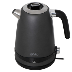 Elektriskā tējkanna Adler AD1295, 2200W, 1.7L, nerūsējoša tērauda, pelēka
