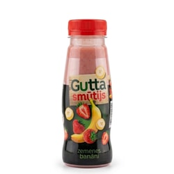 Smūtijs, ar zemenēm un banāniem, Gutta, 250ml