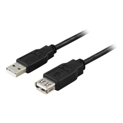 USB kabelis Goobay USB-A - USB-A, 2.0, pagarinātājs, 3m, melns