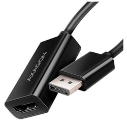 Video adapteris Axagon DisplayPort 1.2a - HDMI 2.0b, 15cm, melns
