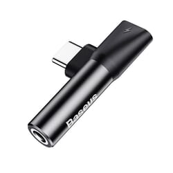 Audio adapteris Baseus 3.5mm - USB-C, melns