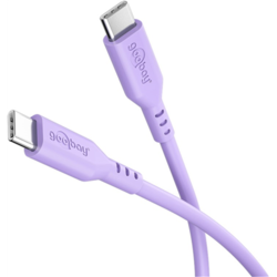 USB kabelis Goobay USB-C - USB-C, 2.0, PD 60W, 1.5m, violets