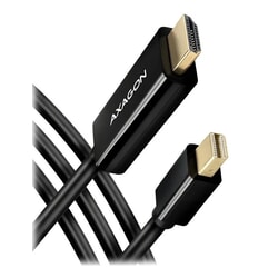 Video kabelis Axagon Mini DisplayPort 1.2 - HDMI 1.4b, 1.8m, melns