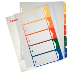 Dokumentu atdalītāji, 1-5, A4+, Esselte