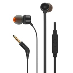 Austiņas ar mikrofonu JBL Tune T110, ar vadu, 3.5mm, melnas