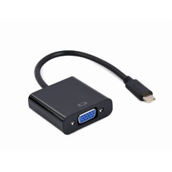 Video adapteris Gembird USB-C - VGA, 15cm, melns