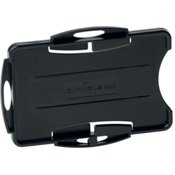 Personas kartes turētājs, divām ID kartēm, 54x87 mm, melns, Durable, 10gab./iep.