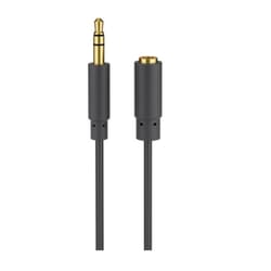 Audio kabelis Goobay 3.5mm -3.5mm, 5m, melns