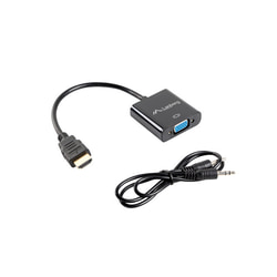 Video adapteris Lanberg HDMI 1.4 - 3.5MM, VGA, 20cm, melns