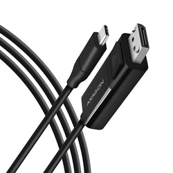 Video kabelis Axagon USB-C - DisplayPort 1.2, 1.8m, melns