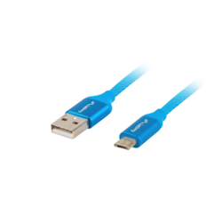 USB kabelis Lanberg USB-A - Micro USB, 2.0, 1m, zils