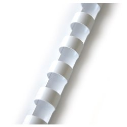 Spirāles dokumentu iesiešanai, 10mm, baltas, 100 gab., Fopi