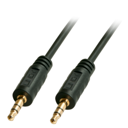 Audio kabelis Lindy 3.5mm - 3.5mm, 25cm, melns