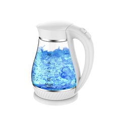 Elektriskā tējkanna Adler AD1274, 2200W, 1.7L, plastmasas/stikla, balta