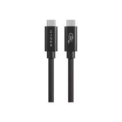 USB kabelis Hyper USB-C - USB-C, USB4, PD 240W, 8K60Hz, 1.2m, melns