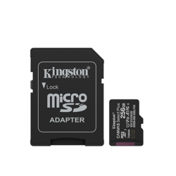 Atmiņas karte Kingston Canvas Select Plus microSDXC, 256GB, UHS-I, V10, U1, Class 10, ar adapteri