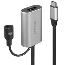 USB kabelis Lindy USB-C - USB-A, 3.2 Gen 1, aktīvais pagarinātājs, 5m, melns