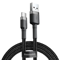 USB kabelis Baseus USB-A - USB-C, 2.0, 3A, 50cm, melns