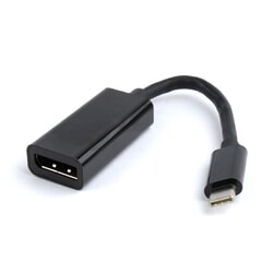 Video adapteris Gembird USB-C 3.1 - DisplayPort, 15cm, melns