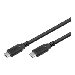 USB kabelis Goobay USB-C - USB-C, 3.2 Gen 1, PD 60W, 1.5m, melns